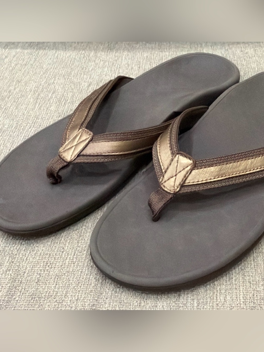 Vionic Tide II Flip Flops Sandals Brown Size 11